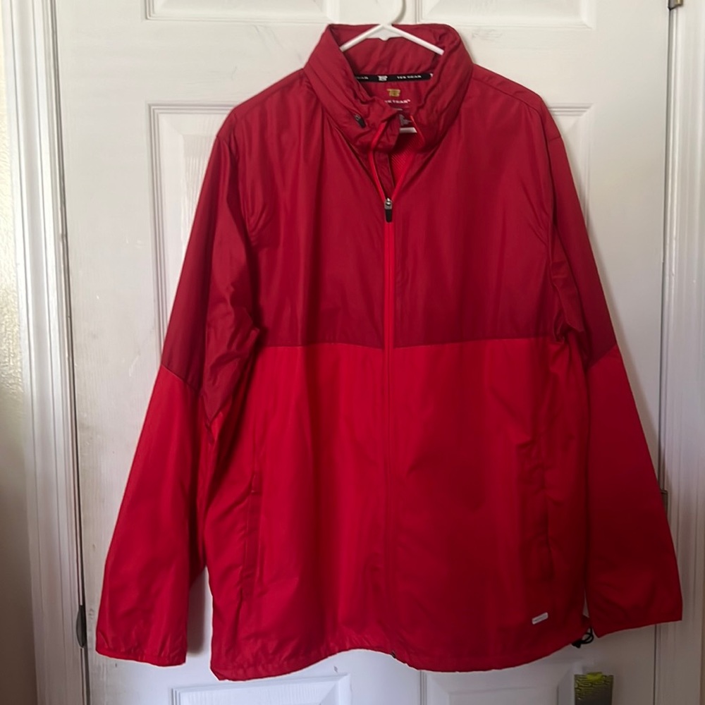 Men’s Windbreaker Jacket Red Tekgear Xl with tags